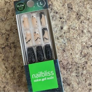 Nailbliss Glow In The Dark Haloween Spooky Press On Coffin Salon Gel Nails